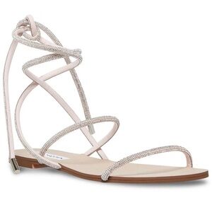 NEW Steve Madden Twirl R Lace up Rhinestone Sandals sz 7.5